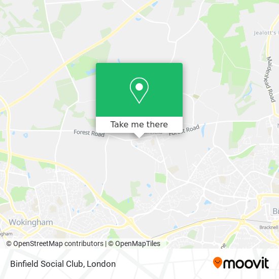 Binfield Social Club map