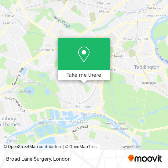 Broad Lane Surgery map