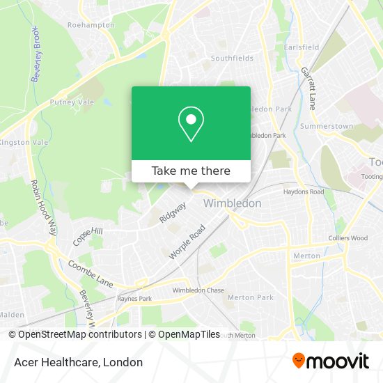 Acer Healthcare map