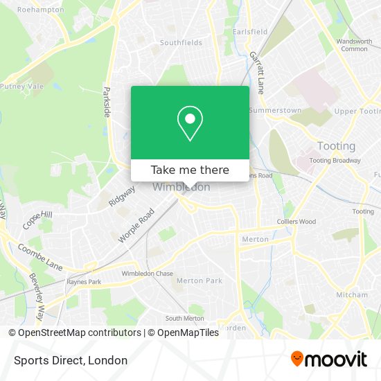 Sports Direct map