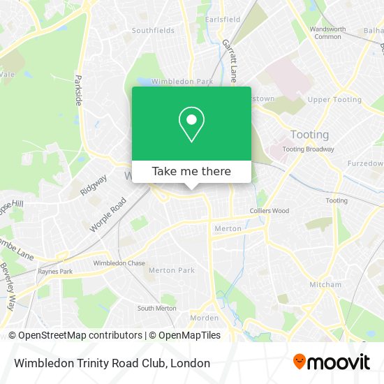Wimbledon Trinity Road Club map