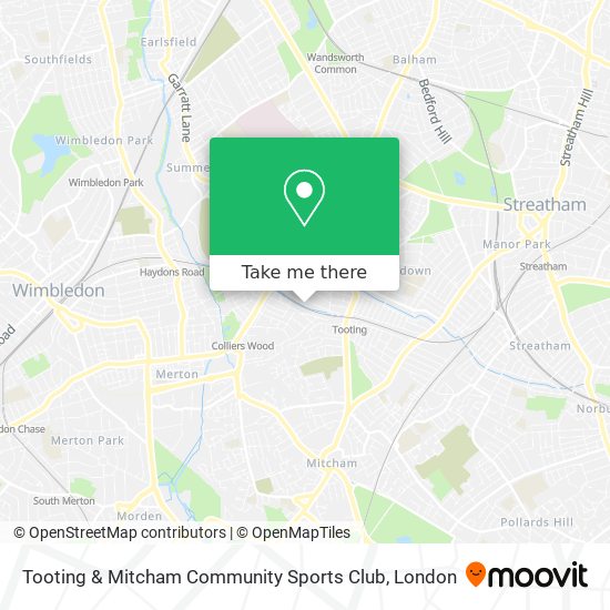 Tooting & Mitcham Community Sports Club map