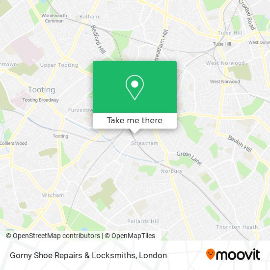 Gorny Shoe Repairs & Locksmiths map