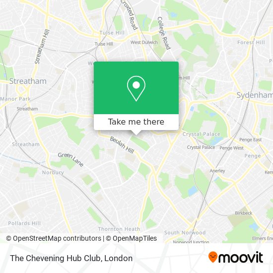 The Chevening Hub Club map