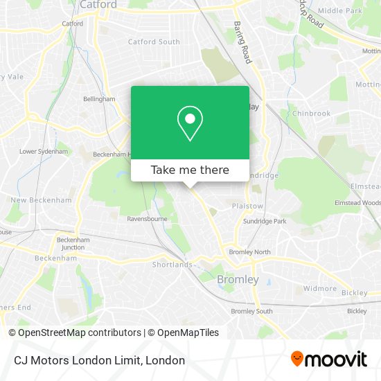 CJ Motors London Limit map