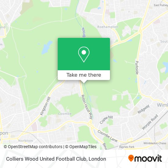 Colliers Wood United Football Club map