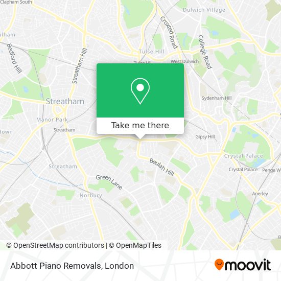 Abbott Piano Removals map