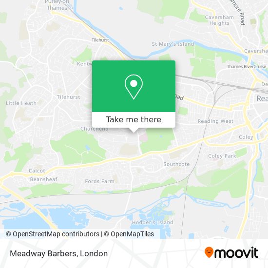 Meadway Barbers map