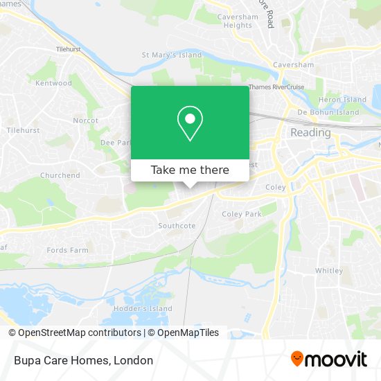 Bupa Care Homes map