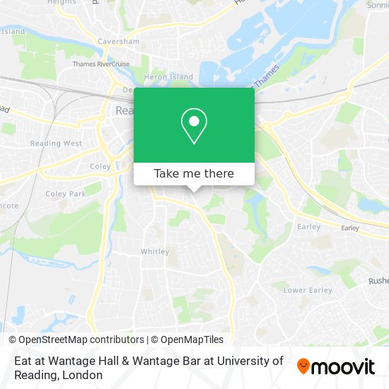 Eat at Wantage Hall & Wantage Bar at University of Reading map