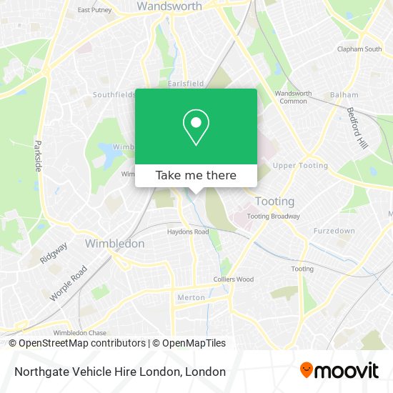 Northgate Vehicle Hire London map