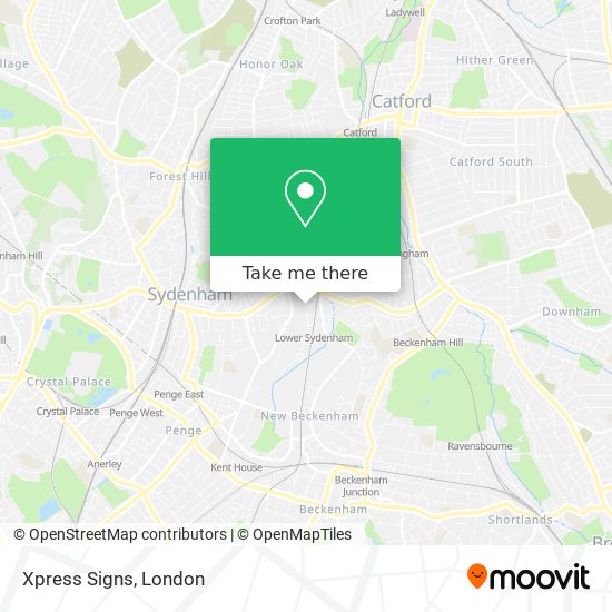 Xpress Signs map