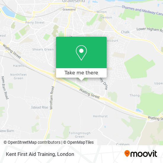 Kent First Aid Training map