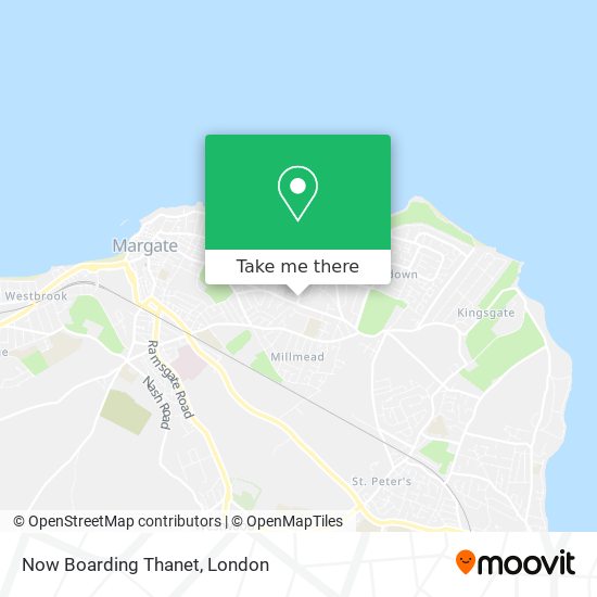 Now Boarding Thanet map