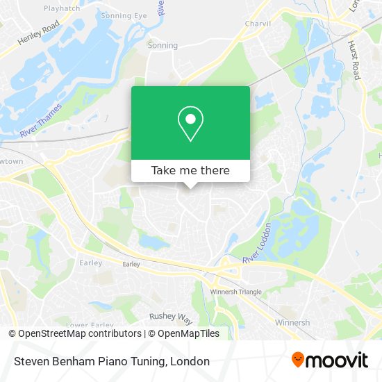 Steven Benham Piano Tuning map