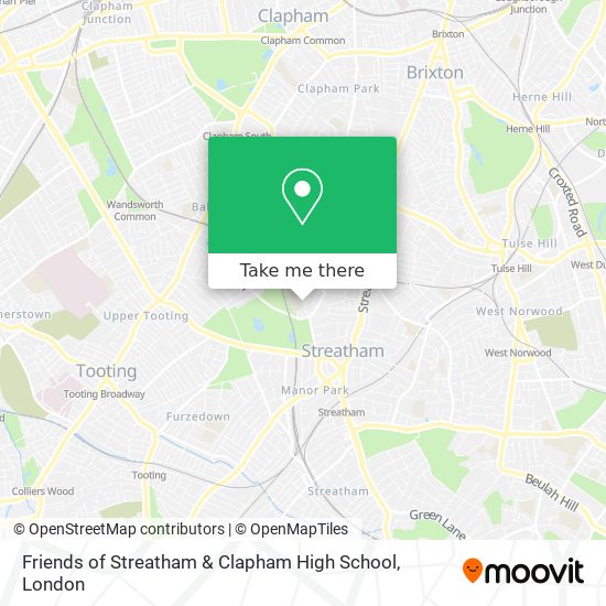 Friends of Streatham & Clapham High School map