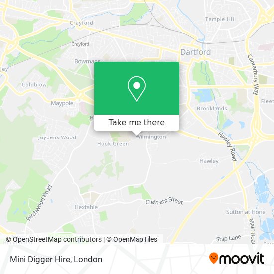 Mini Digger Hire map