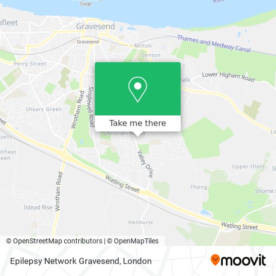 Epilepsy Network Gravesend map