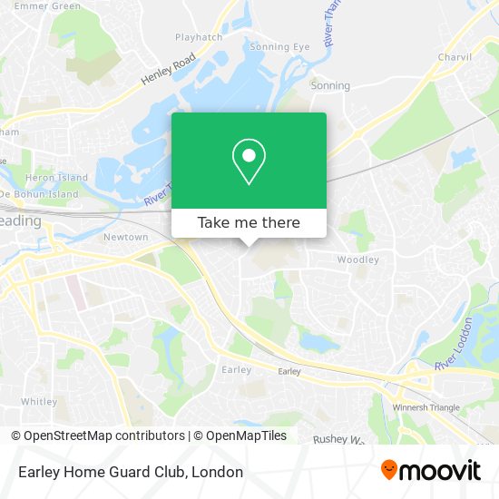 Earley Home Guard Club map