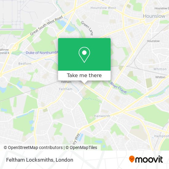 Feltham Locksmiths map