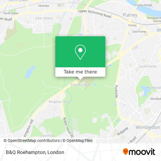 B&Q Roehampton map