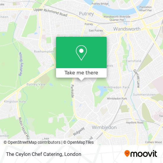 The Ceylon Chef Catering map