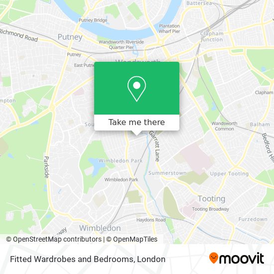 Fitted Wardrobes and Bedrooms map