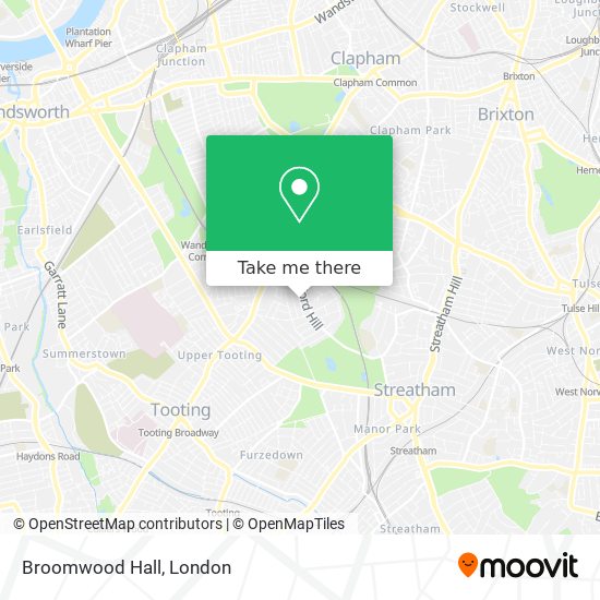 Broomwood Hall map