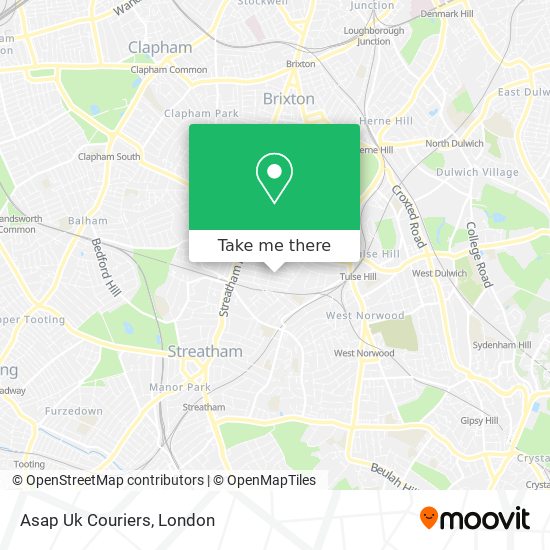 Asap Uk Couriers map