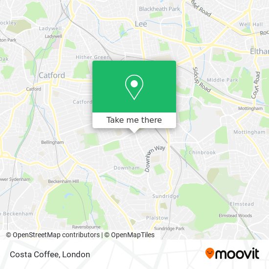 Costa Coffee map