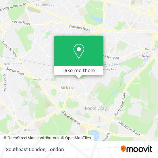 Southeast London map