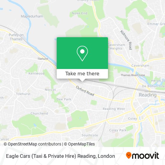 Eagle Cars (Taxi & Private Hire) Reading map