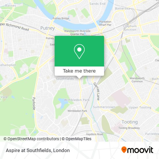 Aspire at Southfields map