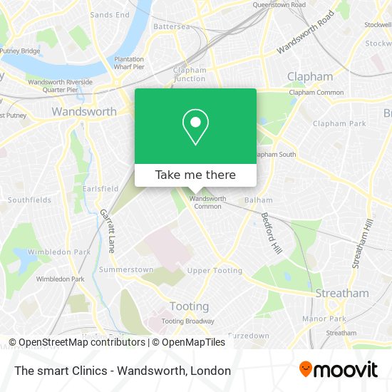 The smart Clinics - Wandsworth map