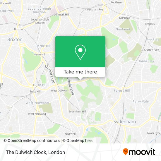The Dulwich Clock map
