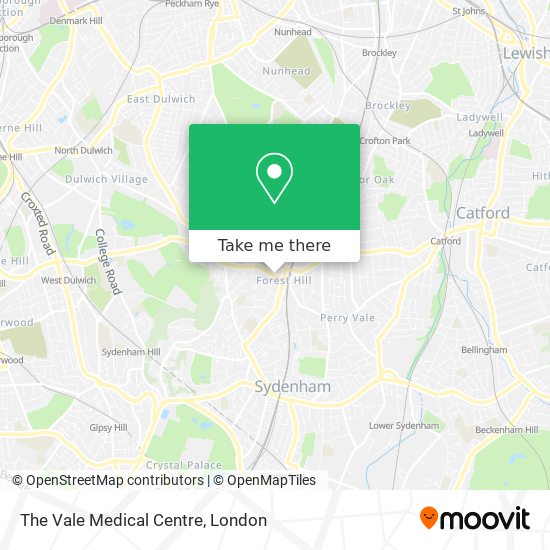 The Vale Medical Centre map