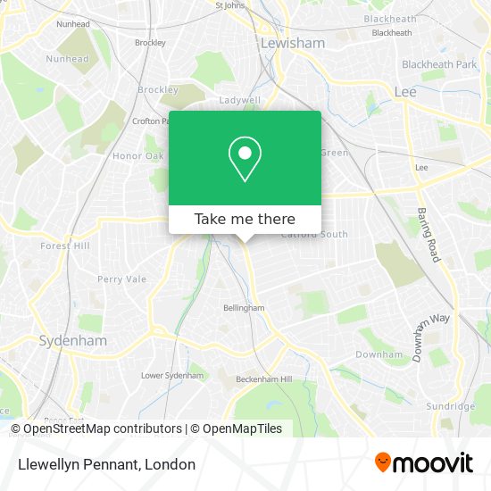 Llewellyn Pennant map