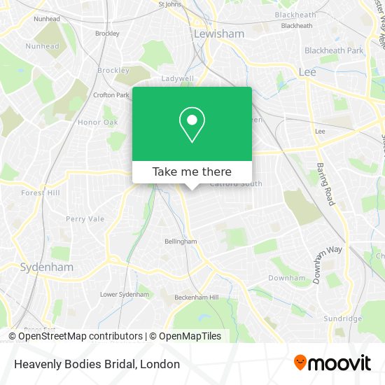 Heavenly Bodies Bridal map