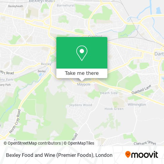 Bexley Food and Wine (Premier Foods) map