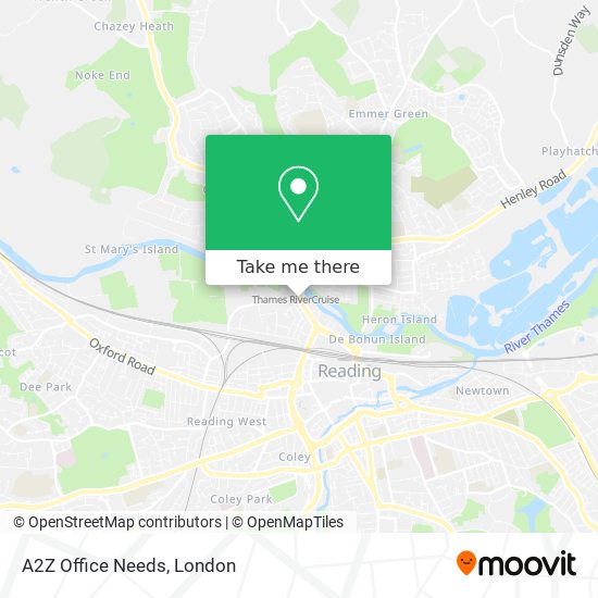 A2Z Office Needs map