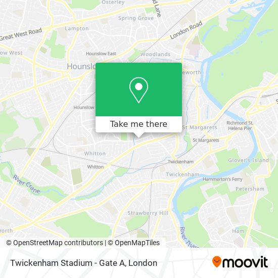 Twickenham Stadium - Gate A map
