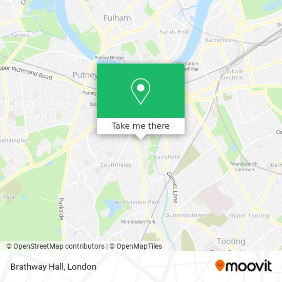 Brathway Hall map