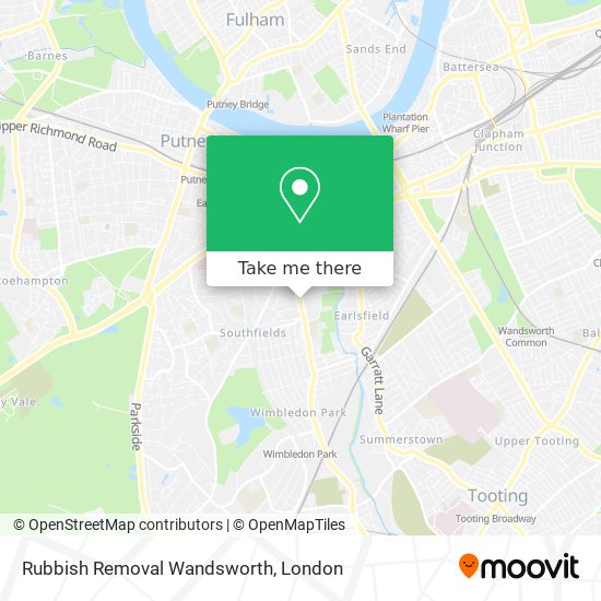 Rubbish Removal Wandsworth map