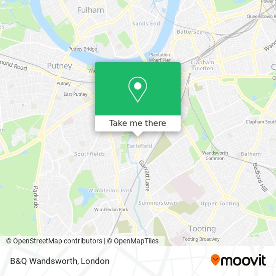 B&Q Wandsworth map