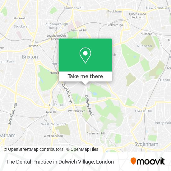 The Dental Practice in Dulwich Village map