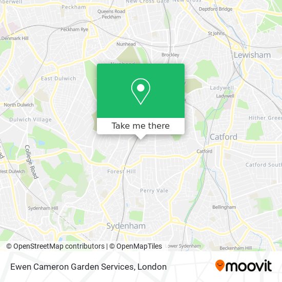 Ewen Cameron Garden Services map