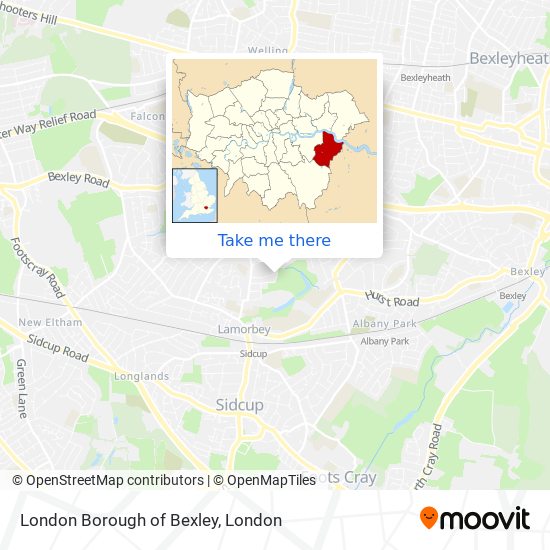 London Borough of Bexley map