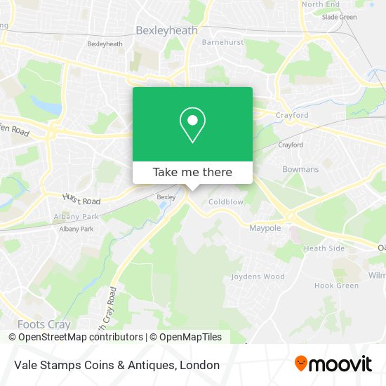 Vale Stamps Coins & Antiques map
