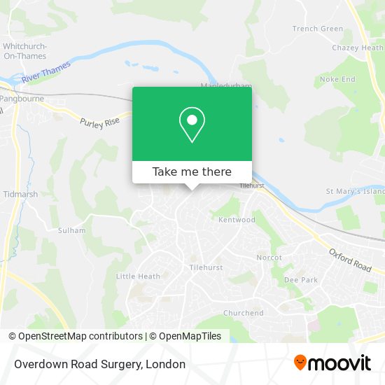 Overdown Road Surgery map