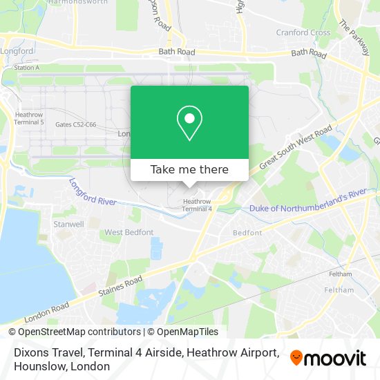 Dixons Travel, Terminal 4 Airside, Heathrow Airport, Hounslow map